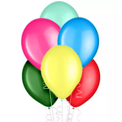 12" Assorted Bulk Pack Latex Balloons | 72 Count