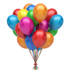 12 In. Assorted Bulk Pack Latex Balloons | 72 Count