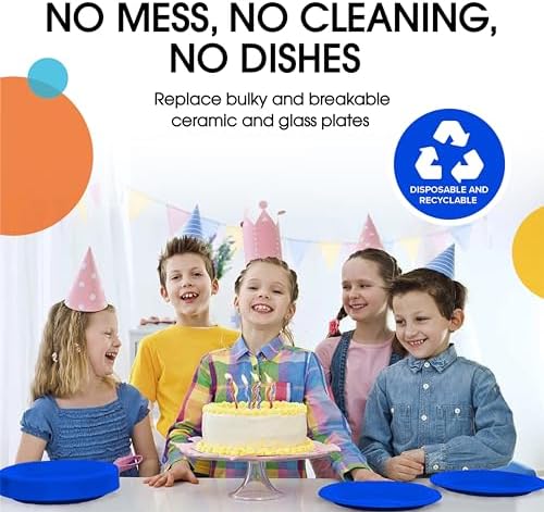7 in. Dark Blue Plastic Plates | 50 Count