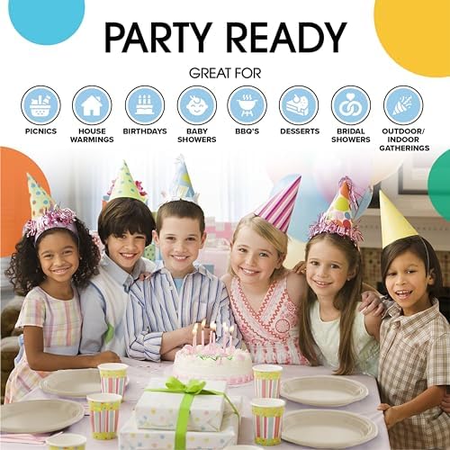 7 in. Light Blue Plastic Plates | 50 Count