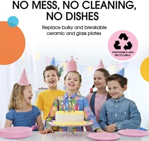 9 in. Pink Plastic Plates | 50 Count
