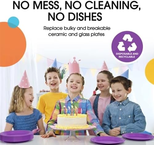 9 in. Purple Plastic Plates | 50 Count