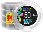 9 in. Clear Plastic Plates | 50 Count