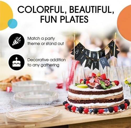 9 in. Clear Plastic Plates | 50 Count