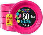 7 in. Cerise Plastic Plates | 50 Count