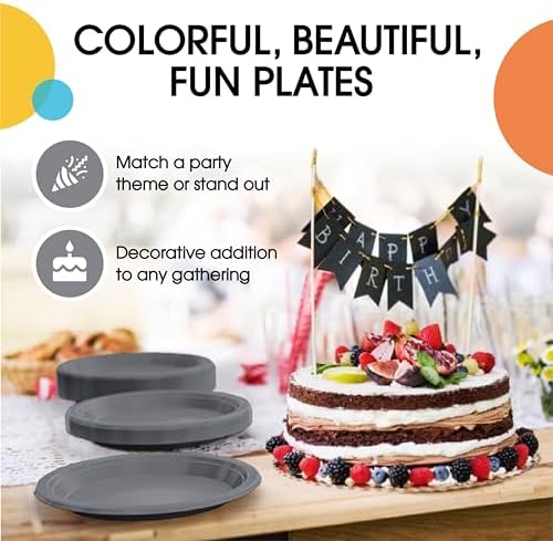 7 in. Silver Plastic Plates | 50 Count