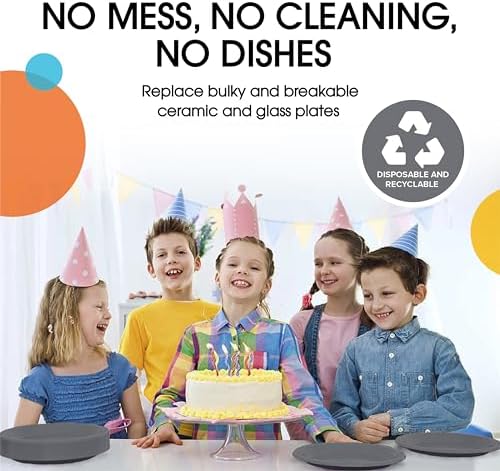 7 in. Silver Plastic Plates | 50 Count