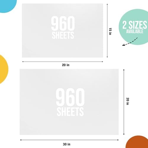 White Tissue Paper 15 in. x 20 in. | 960 Sheets