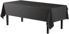 Black Plastic Table Covers | 12 Pack | 54 in. x 108 in.