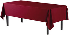 Burgundy Plastic Table Covers | 12 Pack | 54 in. x 108 in.