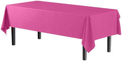 Cerise Plastic Table Covers | 12 Pack | 54 in. x 108 in.