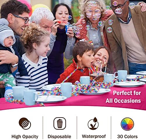Cerise Plastic Table Covers | 12 Pack | 54 in. x 108 in.