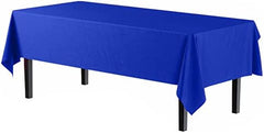 Dark Blue Plastic Table Covers | 12 Pack | 54 in. x 108 in.