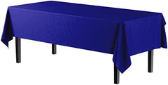 Navy Blue Plastic Table Covers | 12 Pack | 54 in. x 108 in.