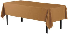 Gold Plastic Table Covers | 12 Pack | 54 in. x 108 in.