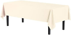 Ivory Plastic Table Covers | 12 Pack | 54 in. x 108 in.