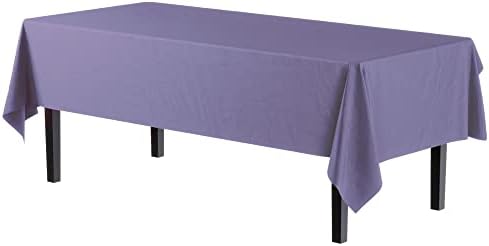 Lavender Plastic Table Covers | 12 Pack | 54 in. x 108 in.