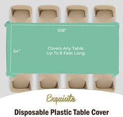 Mint Plastic Table Covers | 12 Pack | 54 in. x 108 in.