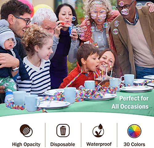 Mint Plastic Table Covers | 12 Pack | 54 in. x 108 in.