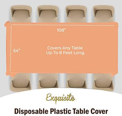 Peach Plastic Table Covers | 12 Pack | 54 in. x 108 in.