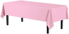 Pink Plastic Table Covers | 12 Pack | 54 in. x 108 in.
