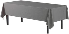 Silver Plastic Table Covers | 12 Pack | 54 in. x 108 in.