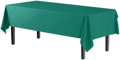 Teal Plastic Table Covers | 12 Pack | 54 in. x 108 in.