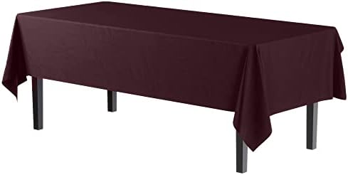 Brown Plastic Table Covers | 12 Pack | 54 in. x 108 in.