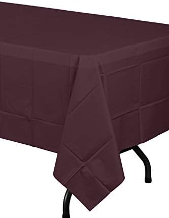 Brown Plastic Table Covers | 12 Pack | 54 in. x 108 in.