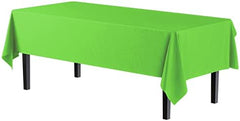 Lime Green Plastic Table Covers | 12 Pack | 54 in. x 108 in.