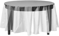 Round Clear Plastic Table Covers | 12 Pack | 84 in.
