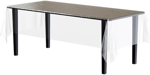 Clear Plastic Table Covers | 12 Pack | 54 in. x 108 in.