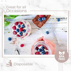 Exquisite Clear Plastic Tasting Forks 100 Count | 4 in.