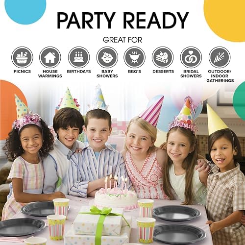 10 in. Silver Plastic Plates | 50 Count