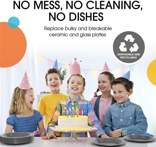 10 in. Silver Plastic Plates | 50 Count