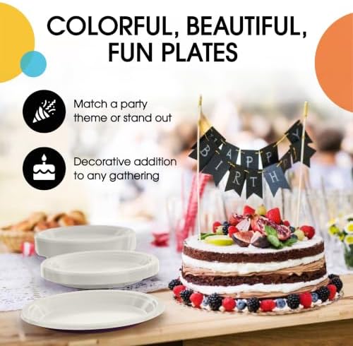 10 in. Ivory Plastic Plates | 50 Count