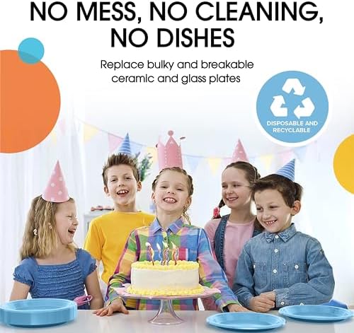 10 in. Light Blue Plastic Plates | 50 Count