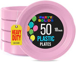 10 in. Pink Plastic Plates | 50 Count