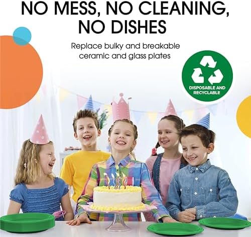 7 in. Emerald Green Plastic Plates | 50 Count