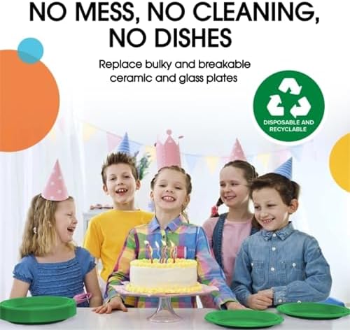9 in. Emerald Green Plastic Plates | 50 Count