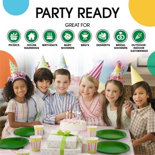 9 in. Emerald Green Plastic Plates | 50 Count