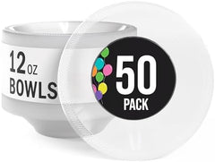 12 Oz. Clear Plastic Bowls | 50 Count
