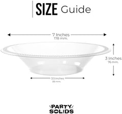 12 Oz. Clear Plastic Bowls | 50 Count