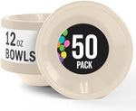12 Oz. Ivory Plastic Bowls | 50 Count