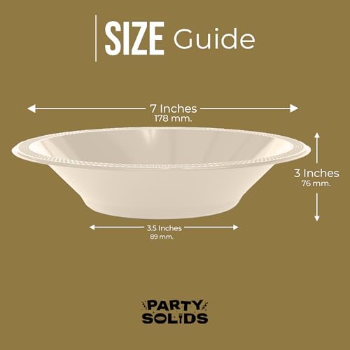 12 Oz. Ivory Plastic Bowls | 50 Count