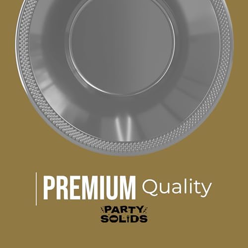 12 Oz. Silver Plastic Bowls | 50 Count