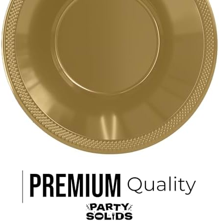 12 Oz. Gold Plastic Bowls | 100 Count