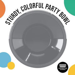 12 Oz. Silver Plastic Bowls | 100 Count