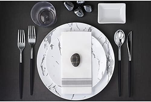 Trendables Cutlery Combo White/Gold | 120 Count