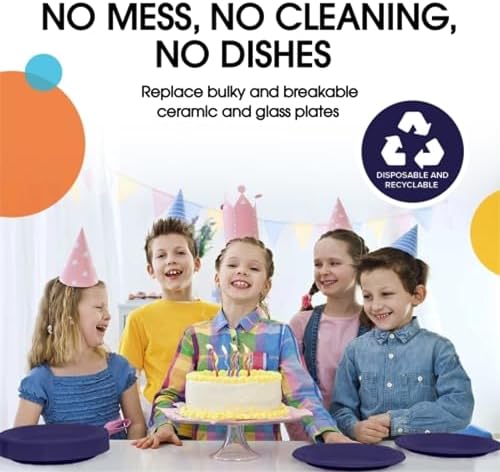 7 in. Navy Plastic Plates | 50 Count